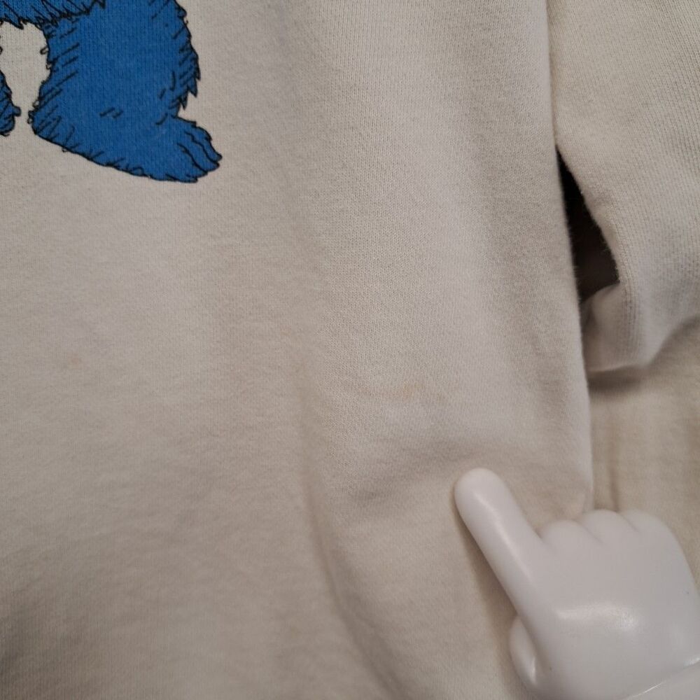 Kaws x Sesame Street Uniqlo Beige Cream Medium Hoodie - Picture 14 of 14